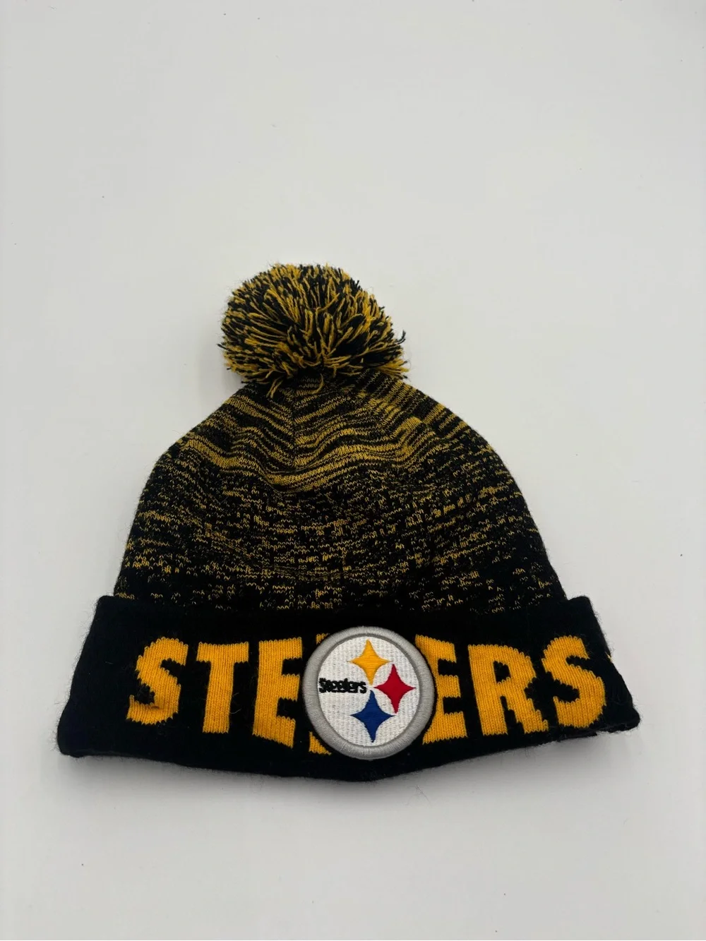 Pittsburgh Steelers New Era Pom Beanie - Black & Gold